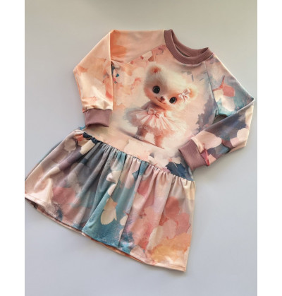 Soft veliūro suknelė "Meškutė"