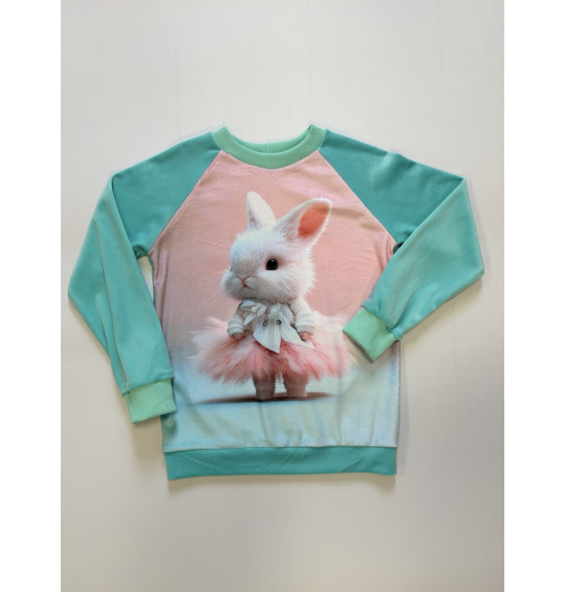 Soft veliūro džemperis "Zuikutė"