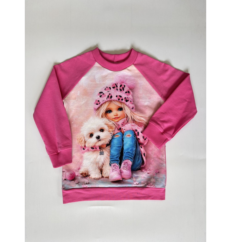 Džemperis "Mergaitė su šuniuku"