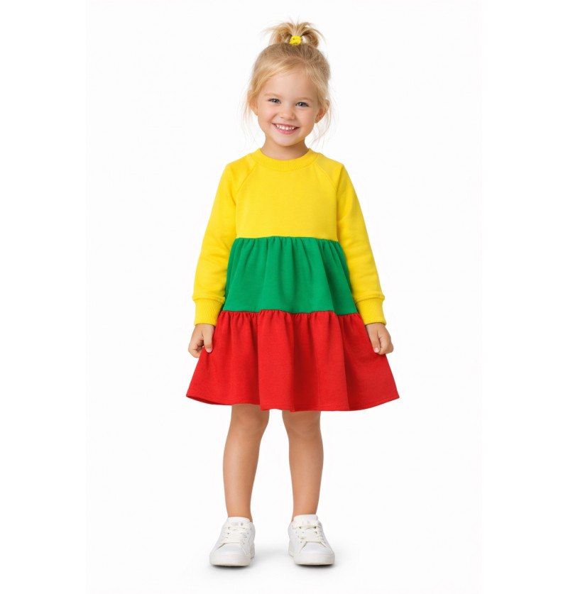 Suknelė mergaitei „Trispalvė“